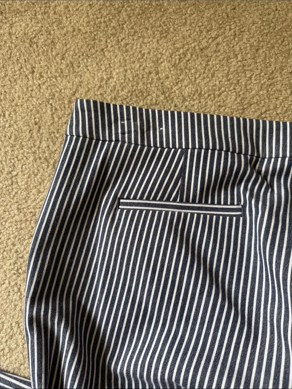 LOFT Striped Navy & White Women’s Dress Pants - Picture 2 of 4